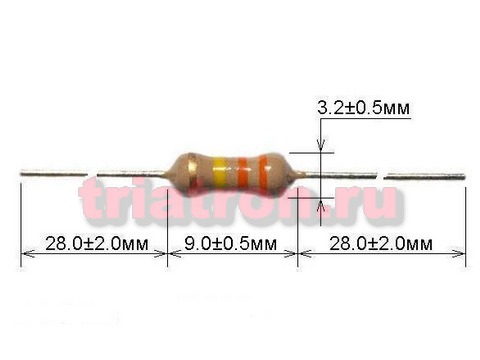 3,0ком CF-1/2W 5% углер.резистор CF12R302JT (C1-4) (RES 0.5w 3k)