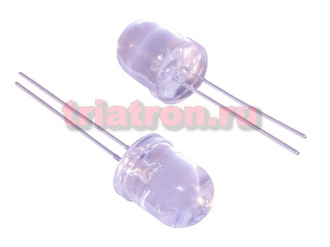 10AB4MC (10003UBC) 10мм синий 2000мкд 20° прозр.повыш.ярк.светодиод CPM 10AB4MC (10003UBC) 10мм синий 2000мкд 20° прозр.повыш.ярк.светодиод CPM