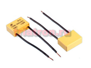1мкф 250VAC C-10% 1mohm R-20% L=80mm leads isol.-R.C.suppression caps