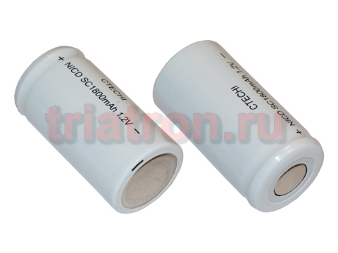 SC1800 (1,2V,1800mAh) 42.0x23.0mm Ni-CD аккумулятор промышленный SC1800 (1,2V,1800mAh) 42.0x23.0mm Ni-CD аккумулятор промышленный