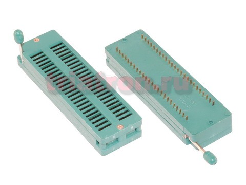 DS1043-48 шаг 2.54мм ZIF разъем панель универсальная 48 вывода CONNFLY (ZIF ICSS-48, KLS1-108-48-D=15.24)