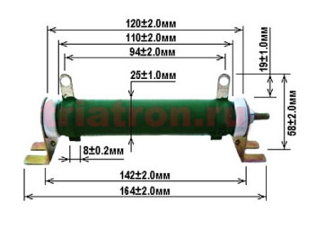 1ом 5% DDR-50W С5-35В проволочный резистор (RES 50w 1om DDR)