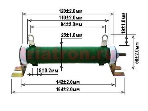 1ом 5% DDR-50W С5-35В проволочный резистор (RES 50w 1om DDR) 1ом 5% DDR-50W С5-35В проволочный резистор (RES 50w 1om DDR)