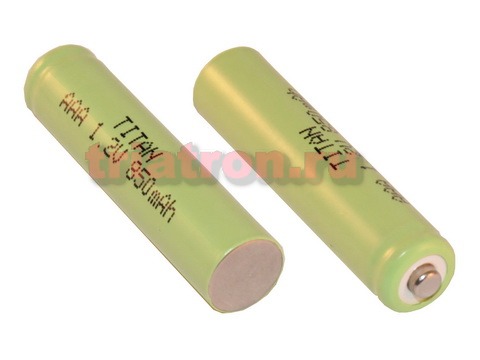 AAA 850 (1,2V,850mAh) 44.0x10.5mm Ni-MH аккумулятор бытовой (AAA850)