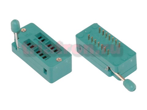 KLS1-108-14-D=7,62 шаг 2.54мм ZIF разъем панель универсальная 14 вывода KLS