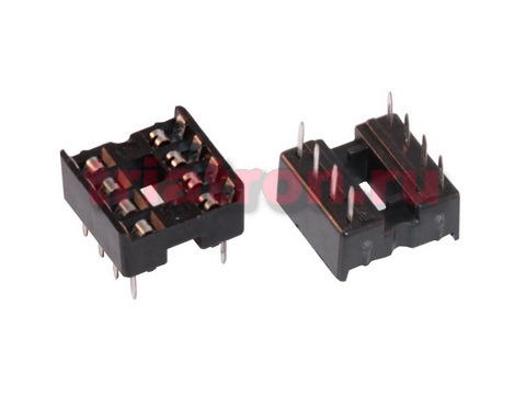 SCS-08 (L-KLS1-216-08-D=7.62) DIP шаг 2.54мм разъем узкая панель 8 контактов KLS (SCS–8A, 1-2199298-2, LOC-308-T051-99)
