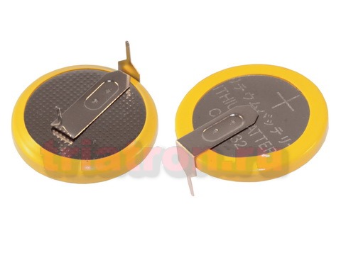 CR2032/1HF3, (3V) 15.2мм, 2 вывода, гориз. эл. питания дисковый CR2032/1HF3, (3V) 15.2мм, 2 вывода, гориз. эл. питания дисковый