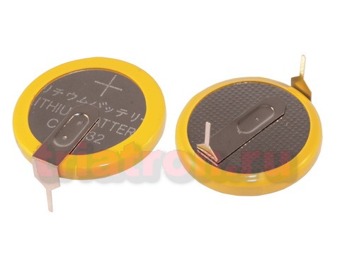 CR2032/1HF5, (3V) 17.8мм, 2 вывода, гориз. эл. питания дисковый (CR2032/1HSE)