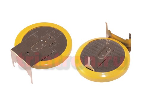 CR2032/1GU1, (3V) 20.0мм, 3 вывода, гориз. эл. питания дисковый