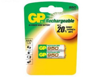 AAA 950 (1,2в 950мАч), NI-MH, аккумулятор GP 95AAAHC-UC2PET-G АКЦИЯ!!! (GP 95AAAHC-UC2PET-G)