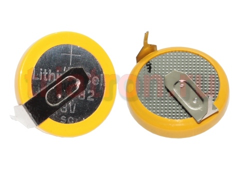 CR1632/1HF, (3V) 16мм, 2 вывода, гориз. эл. питания дисковый (CR1632/1HE)