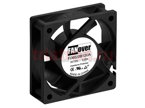 вентилятор 60х60х20мм 24В FD6020S24M DC (скольжения) FANOVER вентилятор 60х60х20мм 24В FD6020S24M DC (скольжения) FANOVER