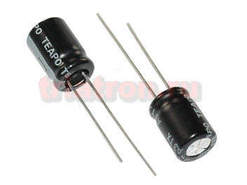 220мкф 25в 105° SJ (8X11) низкоим, конденсатор Teapo KSJ227M025S1A5G11K (8X11) (ECAP 220/25V)