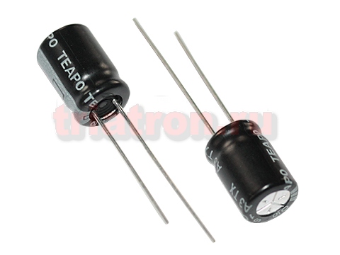 220мкф 25в 105° SJ (8X11) низкоим, конденсатор Teapo KSJ227M025S1A5G11K (8X11) (ECAP 220/25V)