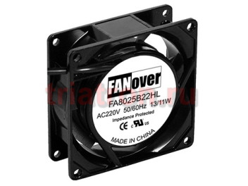 вентилятор 80х80х25мм 220В FA8025B22HL AC (качения) FANOVER (80х80х25мм) (FA8025B22HL2, JA0825H2BON-L, AV-8025HB20, SF23080AT2082HBL, G8038HA2BL)