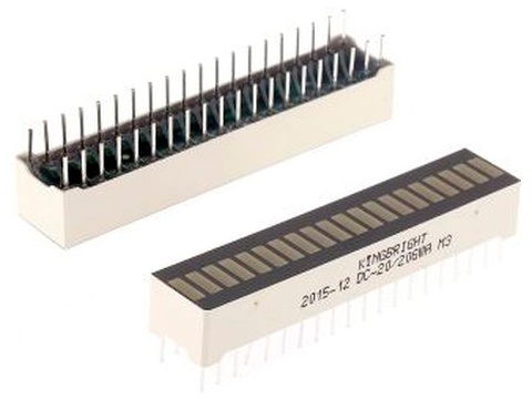 DC-20/20GWA, L_BAR(20), 20 сегментный графический дисплей/зеленый/568нм/3.6-9мкд, KGB