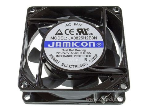 вентилятор 80x80x25мм 220В ,JA0825H2B0N-T, AC (качения), JAMICON