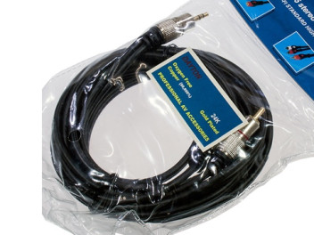 3-0293-3.0, Шнур A/V шт 3.5 st-2 RCA мetal-gold, d=4*8 мм, 3.0 м, DAYTON