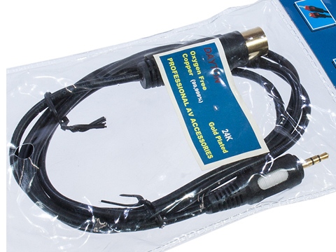 3-0309-1.5, Шнур шт 5 PIN-шт 3.5 st plastic-gold, d=4 мм, 1.5 м, DAYTON
