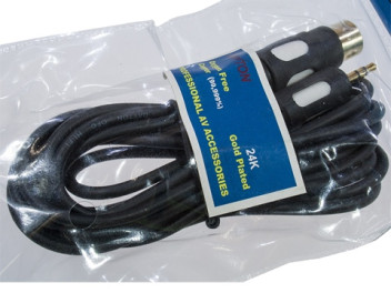 3-0309-3.0, Шнур шт 5 PIN-шт 3.5 st plastic-gold, d=4 мм, 3.0 м, DAYTON