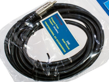 3-0313-3.0, Шнур A/V 1-1 RCA мetal-gold, d=6 мм, 3.0 м, DAYTON