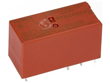 6-1393243-8, RT424024 (24VDC) контакт-2C реле 220VAC/8A, TE Connectivity