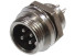 1-566-4, Разъем MIC-12, 4Pin, ''штекер'', металл на корпус, КИТАЙ