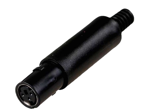 63000-3, MDN-3F разъем MiniDIN гнездо на кабель, Sonion