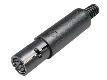 63000-8, MDN-8F разъем MiniDIN гнездо на кабель (аналог AF-2480), Sonion