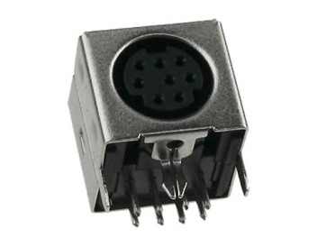 64000-8, MDN-8FR разъем MiniDIN гнездо на плату (аналог AF-3280), Sonion