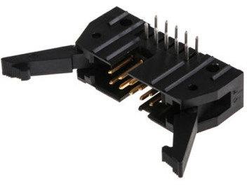 5499786-1, AMP-Latch-10 вилка на плату угл.2.54мм с длин.защ, TE Connectivity