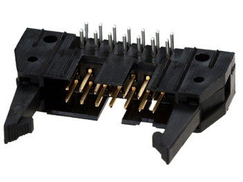 5499786-2, AMP-Latch-14 вилка на плату угл. 2.54мм с длин.защ, TE Connectivity