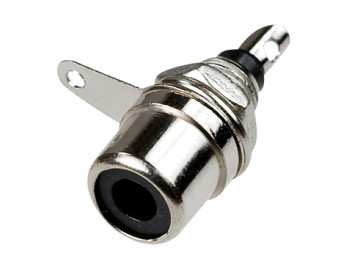 1-290 BK (RS-104) Р, азъем rca ''гн'' металл на корпус черный, Китай