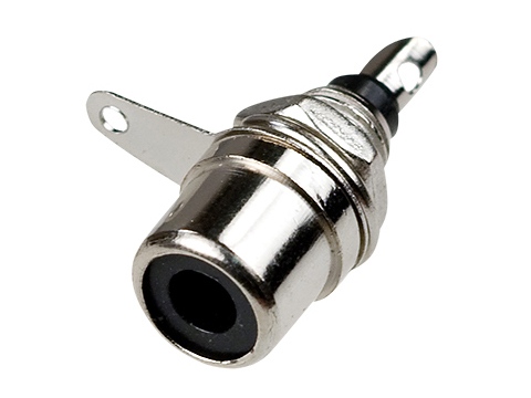 1-290 BK (RS-104) Р, азъем rca ''гн'' металл на корпус черный, Китай