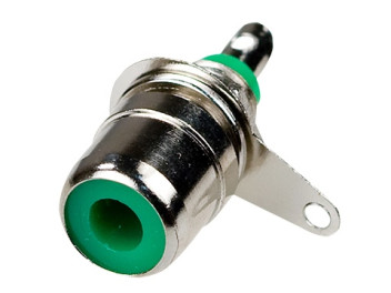 1-290 GR (RS-104), разъем rca ''гн'' металл на корпус зеленый, Китай