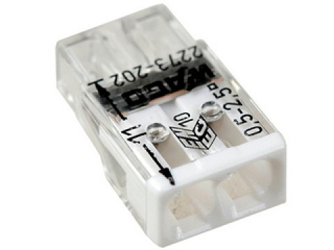 2273-202, электромонтажные экспресс-клеммы, 2х2.50 кв.мм, без пасты, Китай