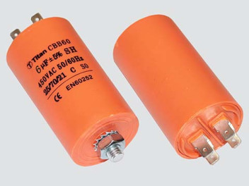 4мкф 450VAC 5% (35Х65) CBB60-E КЛЕММЫ+БОЛТ пусковой конденсатор TITAN CBB60-E405J450V035065