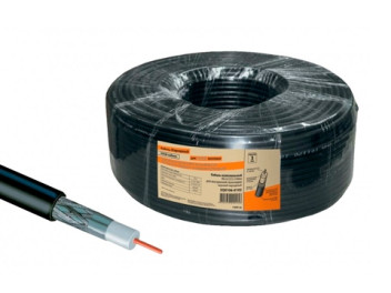 SQ0106-0102, RG-6 кабель коаксиальный CCS для внутр. прокладки черный, TDM electric