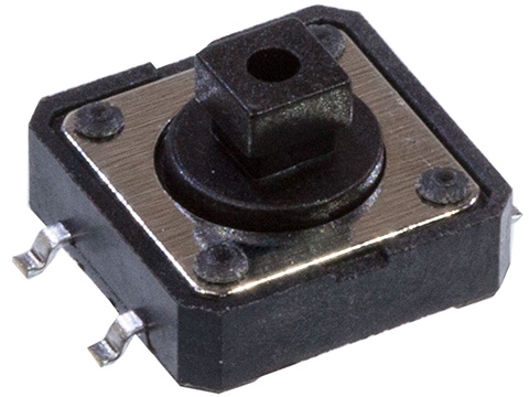 KAN1241-0731B-22 (аналог 1273SHIM-160G-G), кнопка тактовая 12х12 SMD h=7.3мм, Gangyuan