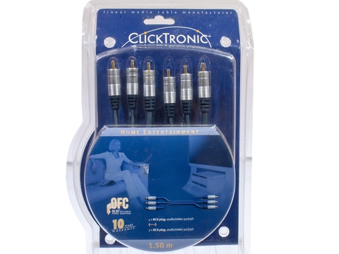 HC 50-150 1,5M, 3RCA-3RCA (plug), Clicktronic