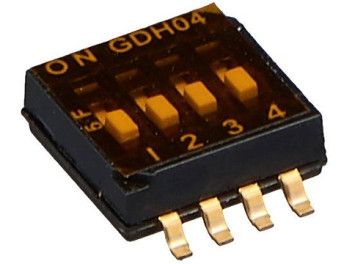 1571983-4, Переключатель DIP 4 позиции 24В 0,025А, 1.27mm SMD, TE Connectivity