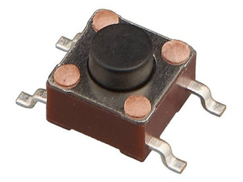 3-1437565-0, Кнопка тактовая миниатюрная SMD 24В 0,05А, TE Connectivity