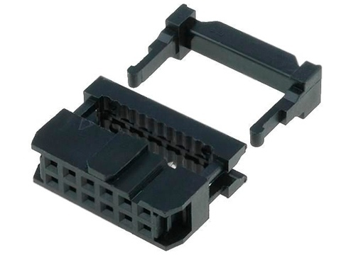 IDC-12F, Розетка для наколки на плоский шлейф шаг 2.54мм, CONNFLY