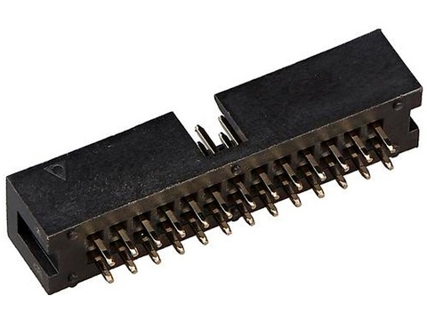IDC-26M, вилка в плату шаг 2.54мм. прямая, CONNFLY
