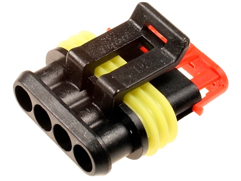 282088-1, Корпус разъема Superseal 1.5, розетка, 4PIN 6 мм, TE Connectivity