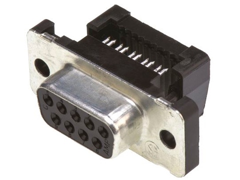 1658612-4, разъем D Sub, Серия Amplimite HDF-20, DE, Гнездо, 9 контакт(-ов), TE Connectivity