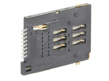 115A-ADA0-R02, SIM Card Socket Push-Push Type 6+2 Pin, Attend