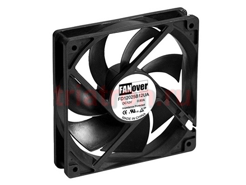 вентилятор 120х120х25мм 12В FD12025S12H2 DC (скольжения) FANOVER вентилятор 120х120х25мм 12В FD12025S12H2 DC (скольжения) FANOVER