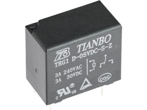 TRG1-D-5VDC-S-Z, Реле электромеханическое, TIANBO TRG1-D-5VDC-S-Z, Реле электромеханическое, TIANBO