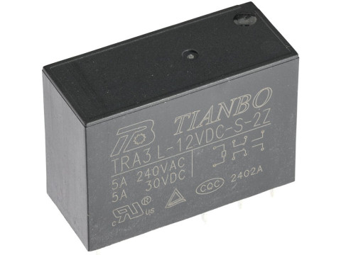 TRA3L-12VDC-S-2Z, Реле электромеханическое, TIANBO